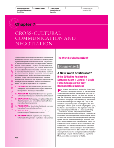 cross-cultural communication and negotiation - McGraw
