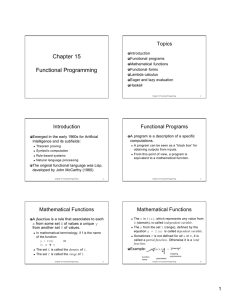Chapter 15 Functional Programming