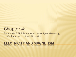 Electricity and Magnetism