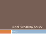 HITLER`s FOREIGN POLICY