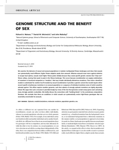 genome structure and the benefit of sex