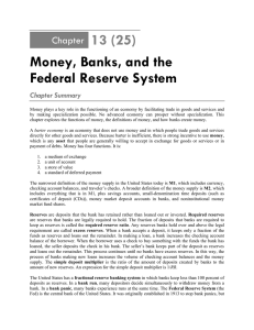 Money, Banks, and the Federal Reserve System