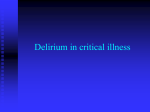Brain dysfunction in critically ill patients