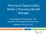 Pharmacist Opportunities within a PBM