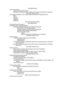 Neurologic System The nervous system Central and peripheral