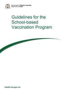 School-based vaccination program guidelines