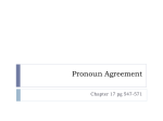 Pronoun Agreement