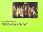 The Renaissance in Italy!