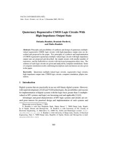 Quaternary Regenerative CMOS Logic Circuits With High