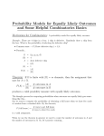 Probability Models for Equally Likely Outcomes and Some Helpful