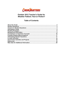 Anticipation Guide - American Chemical Society
