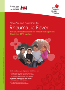 Rheumatic Fever Guideline 2: Group A Streptococcal
