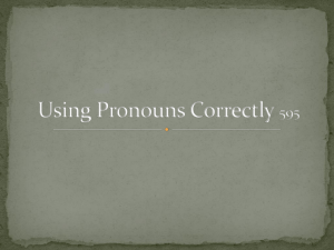 personal pronouns.