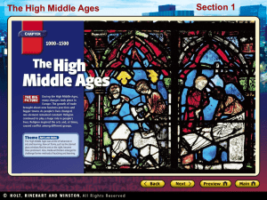 Section 1 The High Middle Ages