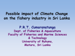 Possible impact of Climate Change on the fishery industry in Sri
