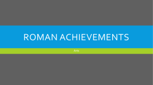Roman Achievements - arts-phil