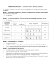 CHEM1102 Worksheet 12 – Answers to Critical Thinking Questions
