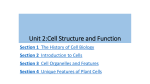 HB Unit 2 Cell Structure and Function