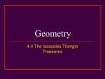 4.4 The Isosceles Triangle Theorems