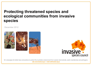 Protecting threatened species and ecological communities from