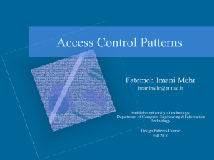 Access Control Patterns