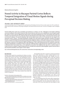 Neural Activity in Macaque Parietal Cortex Reflects