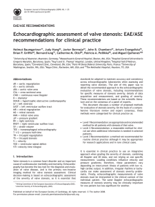 Echocardiographic assessment of valve stenosis