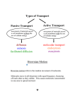 Types of Transport Passive Transport Active Transport diffusion