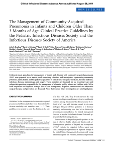 The Management of Community-Acquired Pneumonia in Infants and