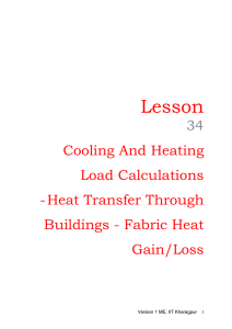 Heat Transfer Through Buildings - Fabric Heat Gain/Loss