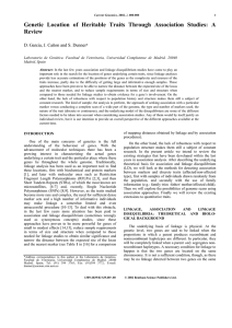 Genetic Location of Heritable Traits Through Association Studies: A