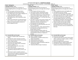 Essential Skills Alignment for Language