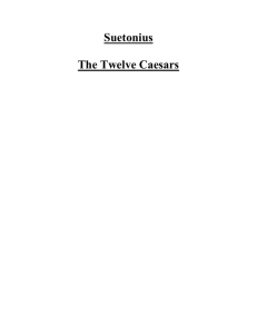 Suetonius The Twelve Caesars - Academic Research Collections