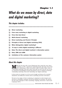 What do we mean by direct, data and digital marketing?