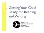 Getting Your Child Ready for Reading and Writing