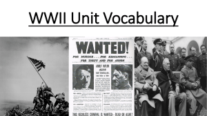 WWII Unit Vocabulary - Thompsonsocialstudies8