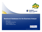 Relational Databases for the Business Analyst