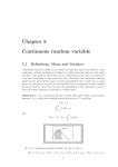 Chapter 5 Continuous random variable