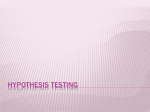 What is Hypothesis Testing?