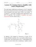 Lecture 32: Common Source Amplifier with Source