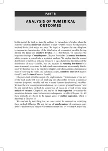 ANALYSIS OF NUMERICAL OUTCOMES