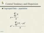 Central Tendency and Dispersion