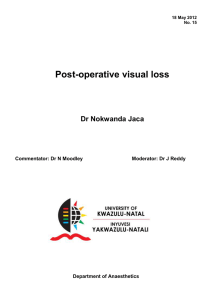 N Jaca - Post-operative visual loss