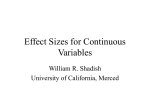 Effect Sizes for Continuous Variables