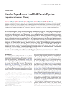 Stimulus Dependence of Local Field Potential Spectra: Experiment