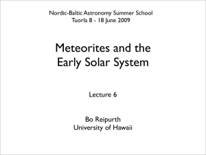 Meteorites and the Early Solar System