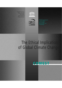 The Ethical implications of global climate change - unesdoc