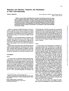 Hemolysis and Infection: Categories and Mechanisms of