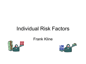 Risk Factors in the Individual