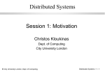 Distributed Systems - City, University of London